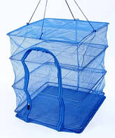 Сітка для сушіння риби (сушарка для фруктів, овочів) триярусна 45х45х75 см