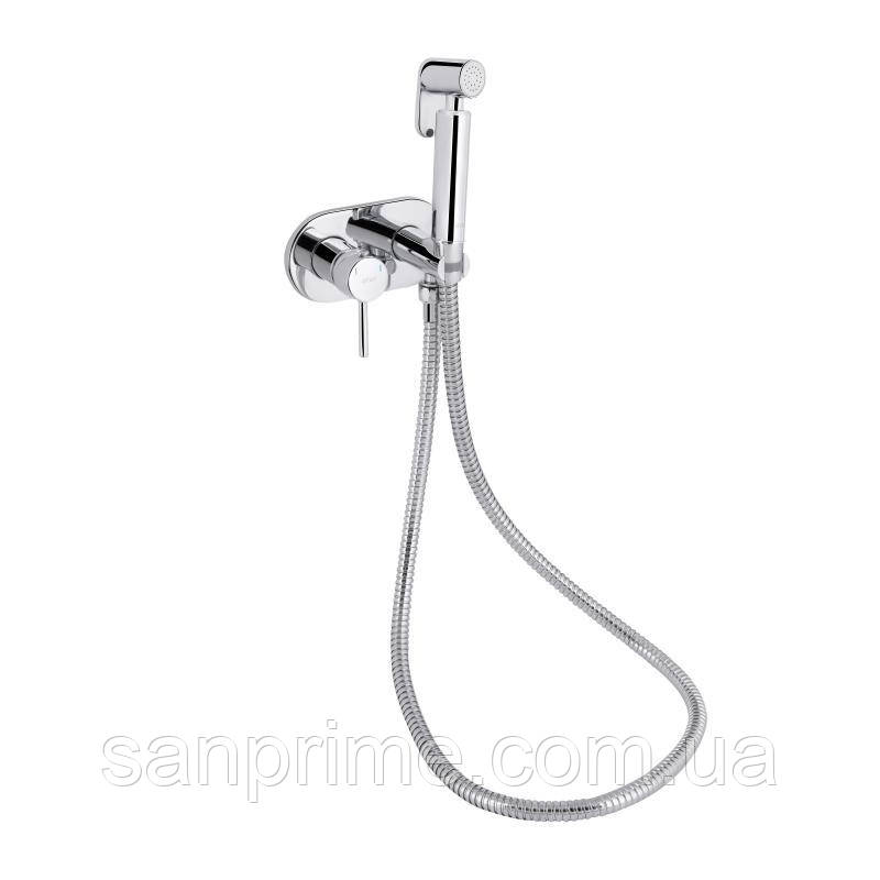Набор для гігієнічного душу Qtap Inspai-Varius округлий QTINSVARCRMV00440501 Chrome, фото 1