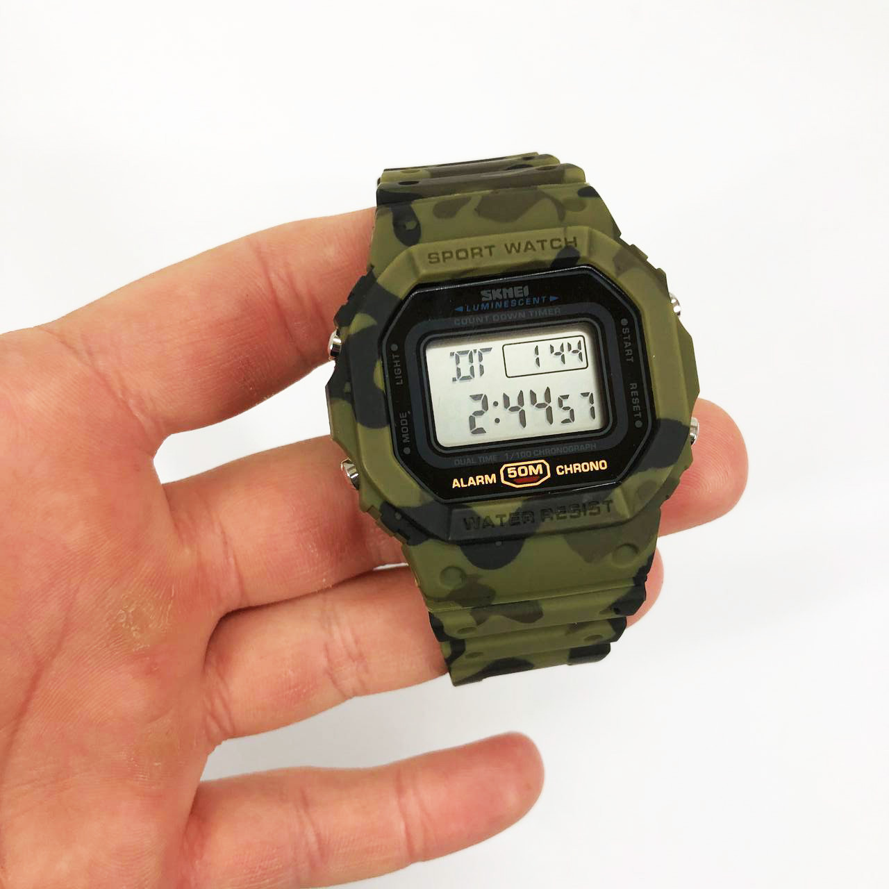 Армійські годинники з водонепроникністю SKMEI 1628CMGN, Чоловічі годинники з офіційною гарантією KE-31, фото 1