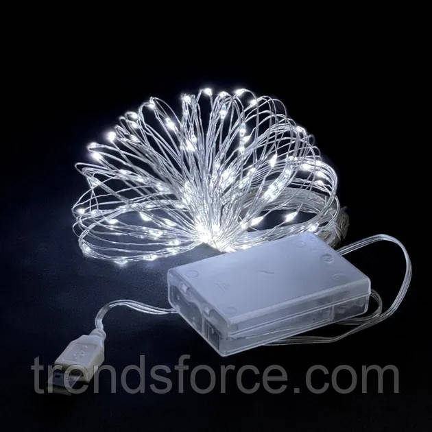 Гірлянда роса нитка світлодіодна 3 м на батарейках і на Usb 209199