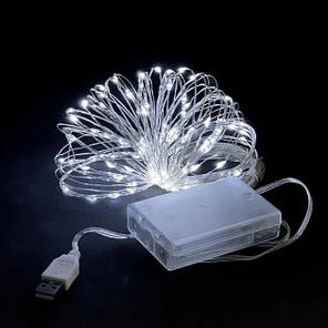 Гірлянда роса нитка світлодіодна 3 м на батарейках і на Usb 209199, фото 1