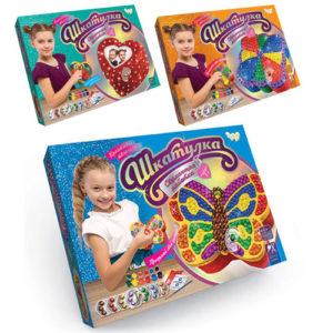 Набір креативної творчості Danko Toys "Шкатулка "Сверкающая пайетка " (6) арт. SHR-01-03,04,08, фото 1