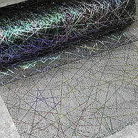 Фатин Павутинка -чорний (хамелеон), ширина 15 см, 1 метр, арт 017208, Чорний