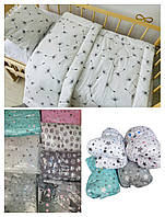 Ковдра та подушка синтепон дитячий комплект у ліжечко.