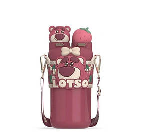 Пляшка для води Lotso Strawberry Bear Drinking Childrens Thermal Cup Red