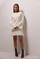 Жіноча стильна коротка в'язана сукня оверсайз у розмірі L