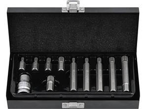 Набір насадок отверточних YATO SPLINE М5-12 з перехідником 1/2" шт 11 YT-0415