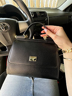 Сумка жіноча Dolce&Gabbana Sicily Medium — Premium чорний 26см