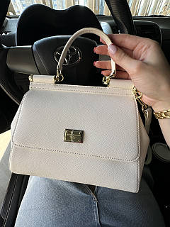 Сумка жіноча Dolce&Gabbana Sicily Medium — Premium білий 26см