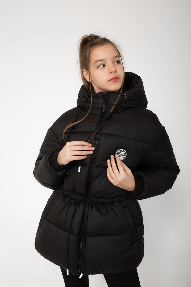 Зимова куртка на дівчинку Деніза чорний, розміри 146,152,158, фото 1