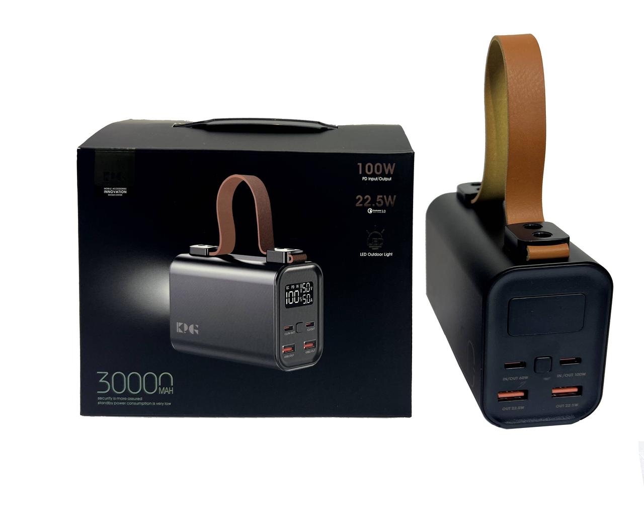 Зовнішній акумулятор (power bank) 30000мАг 100Вт KP KG-300 21шт 8500, фото 1