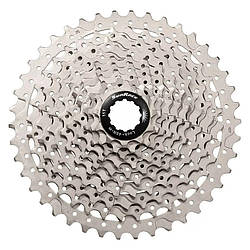 Касета велосипедна Sun Race MS2 (01-55) MTB 10 швидкостей (11-46T) сталевий павук, Metallic Silver