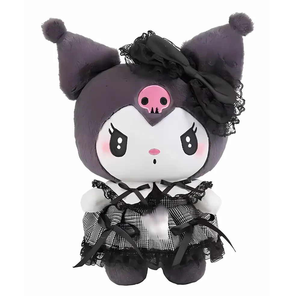 М'яка іграшка Куромі в платті аніме персонаж Kuromi Melody Hello Kitty 35 см, Кошеня Kuromi в платті