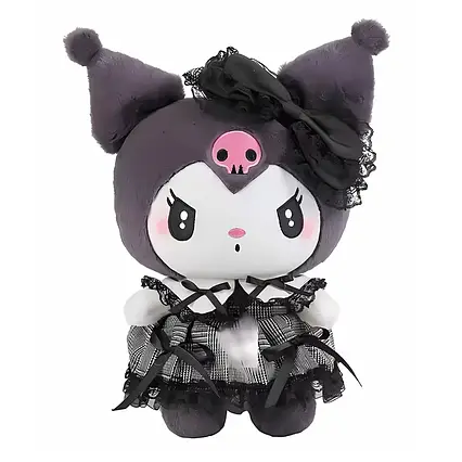 М'яка іграшка Куромі в платті аніме персонаж Kuromi Melody Hello Kitty 35 см, Кошеня Kuromi в платті, фото 1