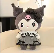 М'яка іграшка Куромі в платті аніме персонаж Kuromi Melody Hello Kitty 35 см, Кошеня Kuromi в платті, фото 3