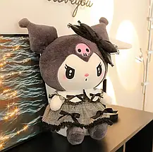 М'яка іграшка Куромі в платті аніме персонаж Kuromi Melody Hello Kitty 35 см, Кошеня Kuromi в платті, фото 4