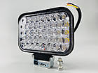 Фара LED прямокутна 126W ближнє й дальнє світло 42 led діода 6500K, фото 4