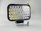 Фара LED прямокутна 126W ближнє й дальнє світло 42 led діода 6500K, фото 9