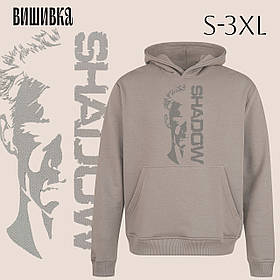 Худі унісекс без начіса Dofamin з вишивкою SHADOW XS сірий