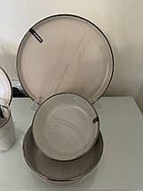 Сервіз Ardesto Marmo MRB 26 предметів бежевий, фото 4