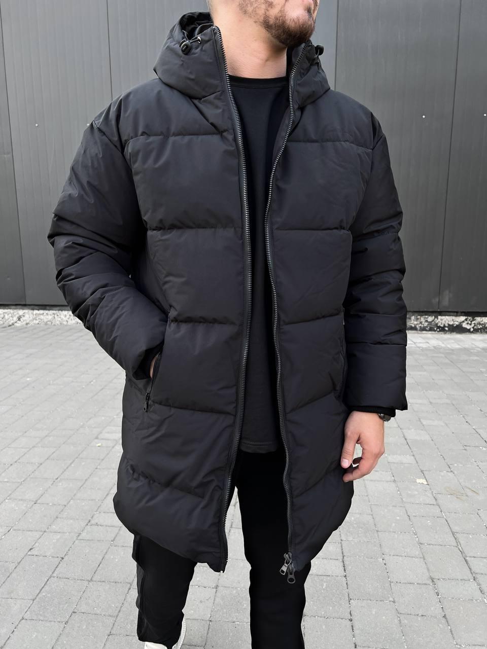 Чоловіча зимова парка куртка подовжена LOOK