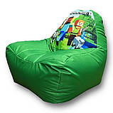 Безкаркасне крісло мішок зелений диван Minecraft, Майнкрафт, фото 6