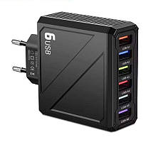 Зарядний пристрій з 6 Usb портами Lyk-885