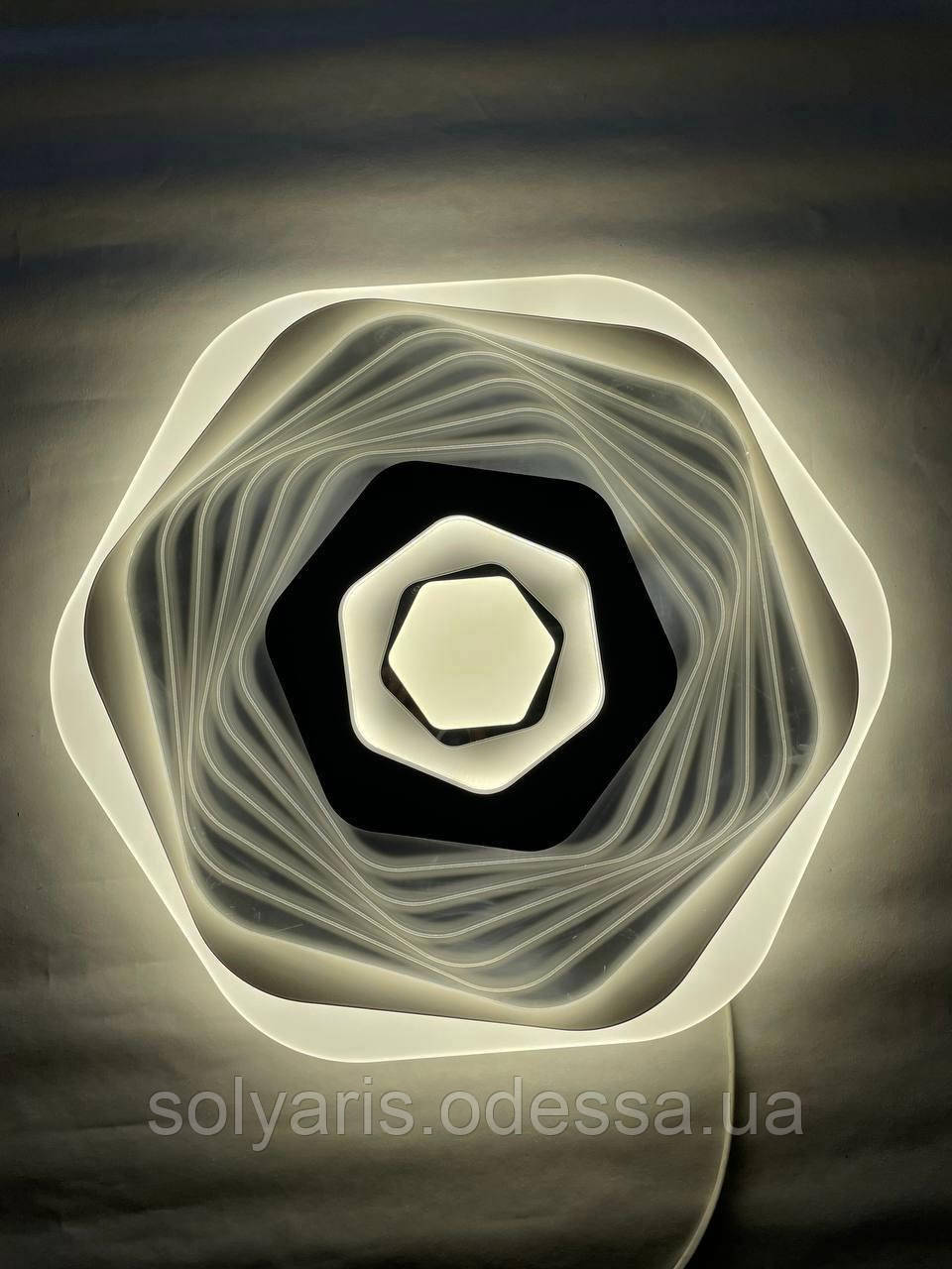 Люстра світлодіодна стельова 221203 WH-GR біла з сірим, фото 1