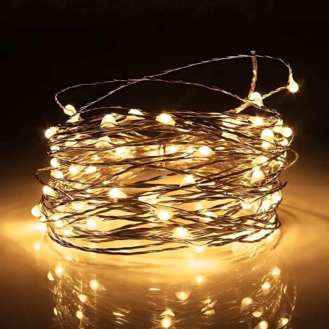 Гірлянда Gedoni 3 м на 3 батарейках, світить Жовтим No03-030, фото 1