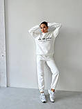 Теплий жіночий костюм джоггери та світшот з принтом los angeles, фото 9