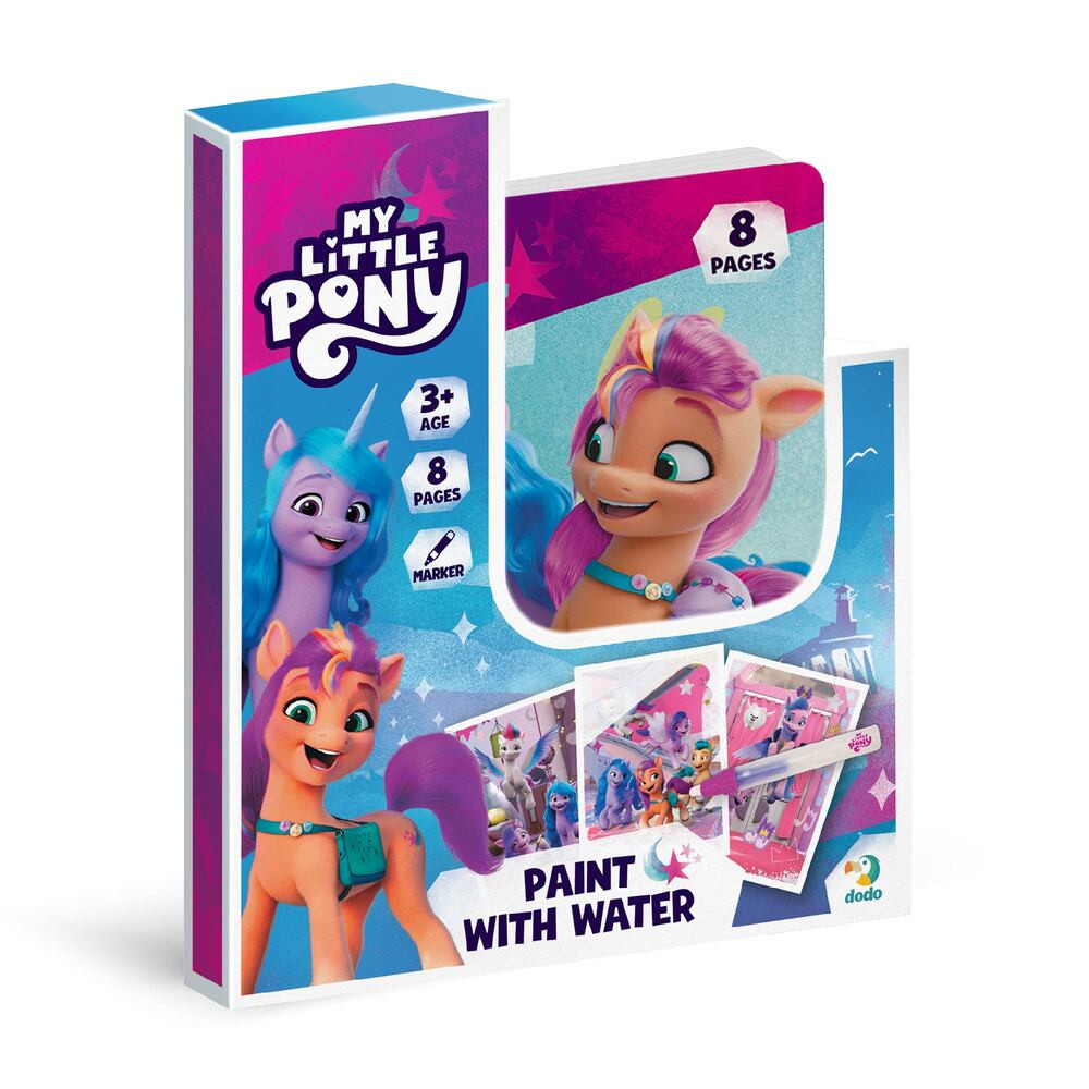 Водна розмальовка Dodo My little Pony з пензликом, багаторазова,18×14,5×2 см
