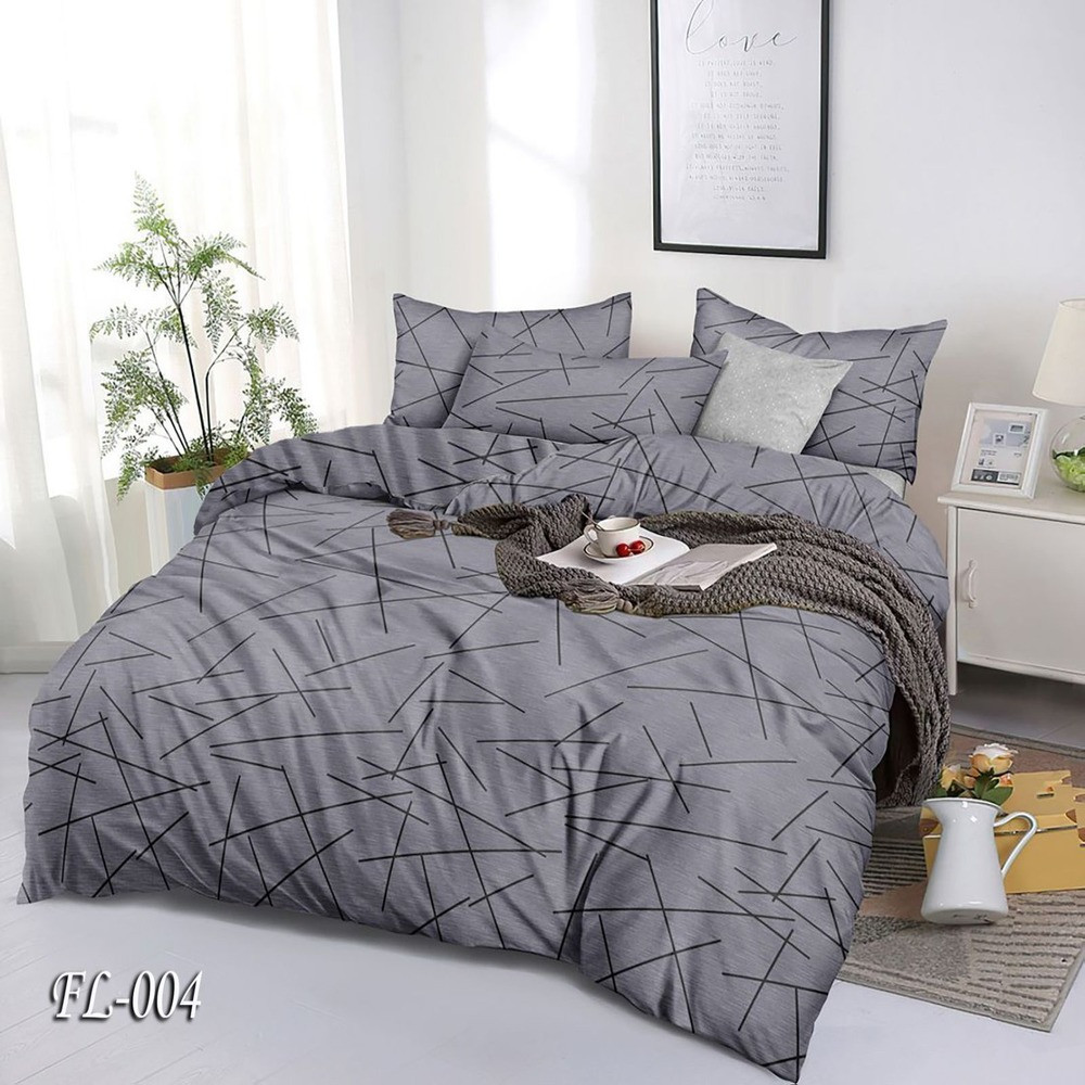 Тепла двоспальна постільна білизна 180х220 Рисочки (004) Фланель бавовна 100%, фото 1