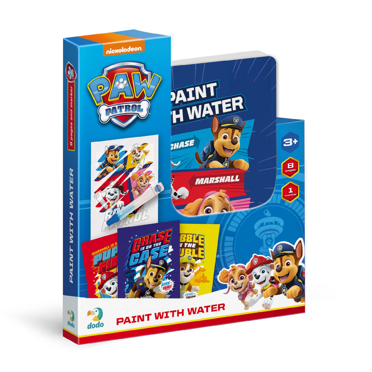 Водна розмальовка Dodo Paw Patrol з пензликом, багаторазова,18×14,5×2 см