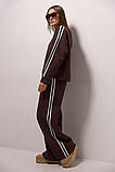 Жіночий утеплений спортивний костюм із широкими штанами, фото 2