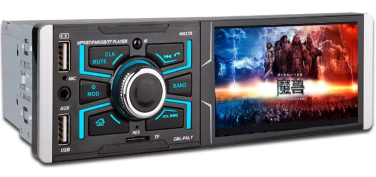 Автомагнітола 4062 ISO — Сенсорний екран 4,1" + RGB-підсвітка + DIVX + MP3 + USB + Bluetooth + AV-in