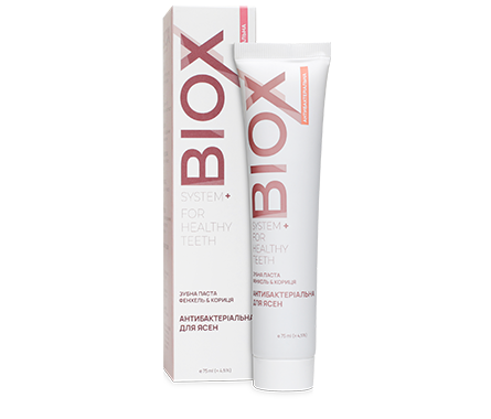 Антибактеріальна зубна паста фенхель & кориця BIOX 75 мл, фото 1