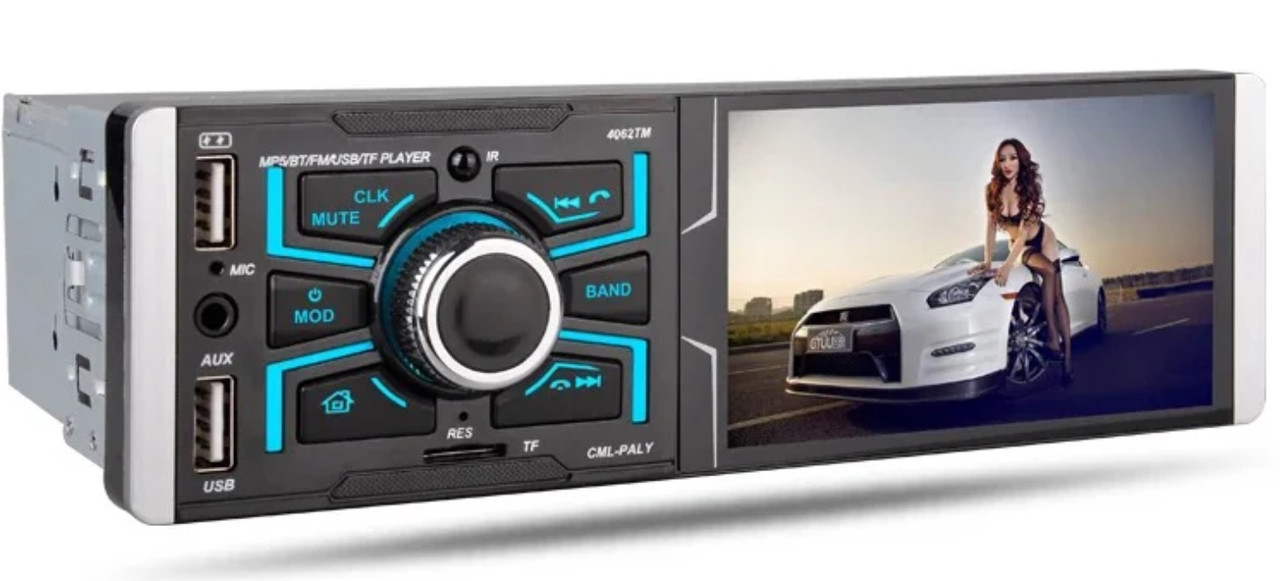 Автомагнітола 4062 ISO — Сенсорний екран 4,1" + RGB-підсвітка + DIVX + MP3 + USB + Bluetooth + AV-in