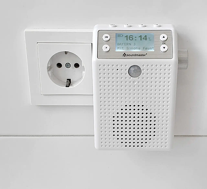 Настінний радіоприймач Soundmaster DAB+/FM з детектором руху та літій-іонним акумулятором DAB60W, Германі, фото 1
