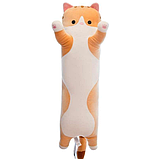 Дитяча іграшка плюшева обіймашка Кіт батон 90 см подушка Коричневий, фото 3