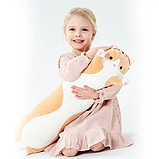 Дитяча іграшка плюшева обіймашка Кіт батон 90 см подушка Коричневий, фото 2