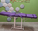 Педикюрне крісло-кушетка для нарощування вій для косметолога Кушетка косметологічна для педикюру BR-007, фото 4