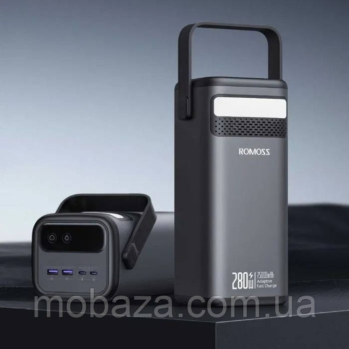 Power Bank Romoss 75000mAh PMT75 280W (PMT75-1E2-2133H) чорний