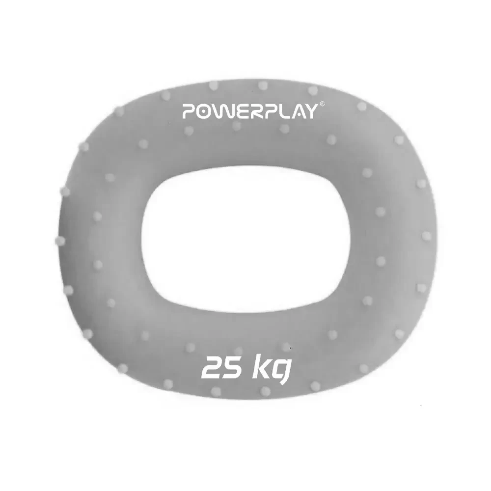 Еспандер кистьовий силіконовий PowerPlay PP-4337 Hand Grip Large 25 кг. Сірий, фото 1