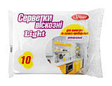 Серветка віскозна Light асорті 10 шт/уп (Vivat) 36.5*30 см, фото 3