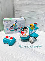 Літак HE999500 розмір 21см, на радіокеруванні, 2 фігурки, звук, світло, на батарейці, в коробці, 24-16-21см, фото 5