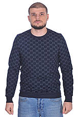 Світшот чоловічий Gucci 24-24K-9418 темно-синій, фото 3