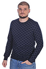 Світшот чоловічий Gucci 24-24K-9418 темно-синій, фото 4