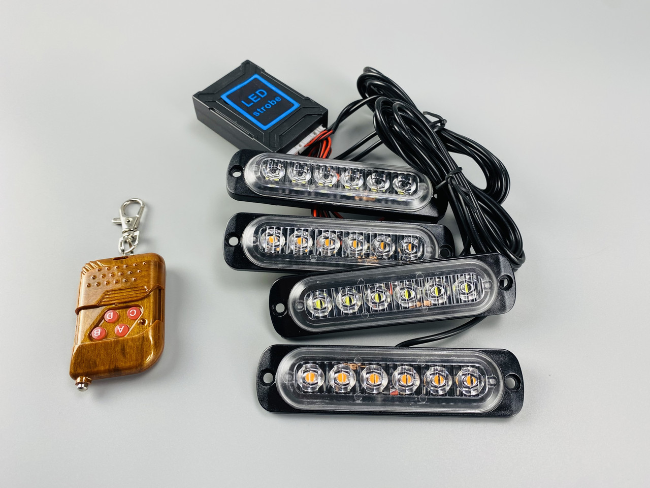 Маячок проблисковий стробоскоп 24 led діодів IP65 led chip 3030 6500K, автомобільний стробоскоп, фото 1