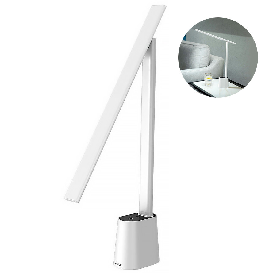 Настільна акумуляторна LED лампа Baseus Smart Eye Series Charging Folding (Smart Light) (білий)