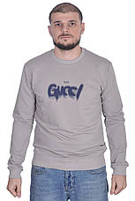 Світшот чоловічий Gucci 24-5006 світло-сірий, фото 3
